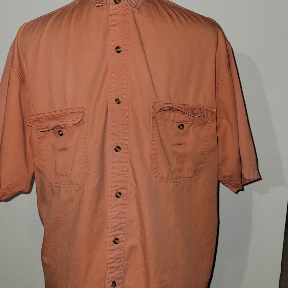 Eddie Bauer Rufton Twill Mens Short Sleeve Button